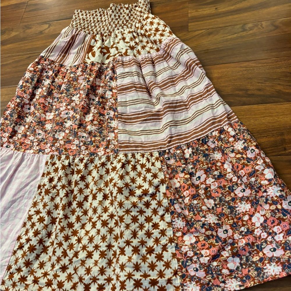 Universal Thread Tiered A-Line Patchwork Boho Ski… - image 3